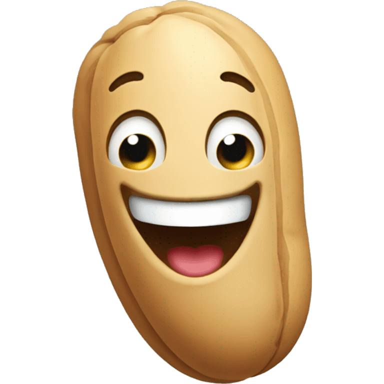 Laughing peanut emoji