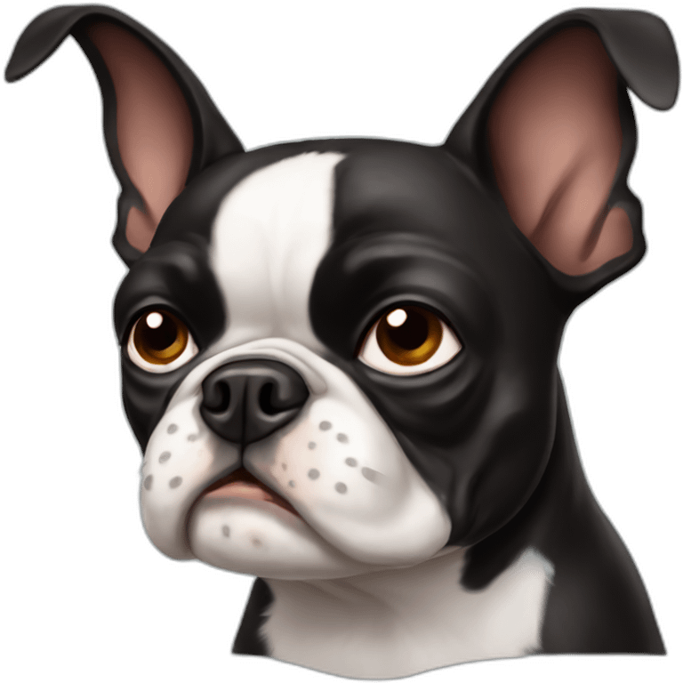 grumpy boston terrier emoji