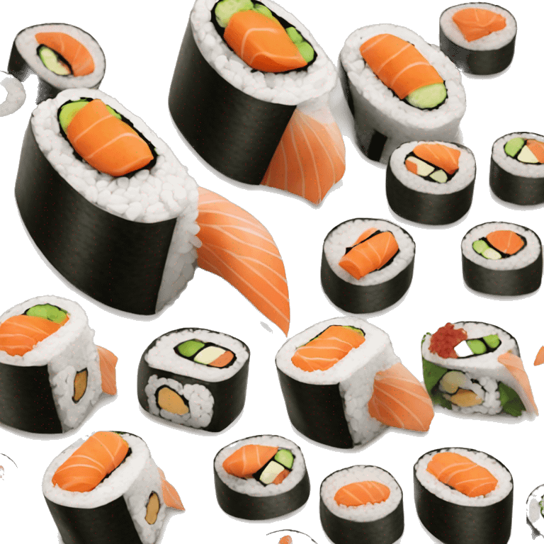 8 piece sushi roll  emoji