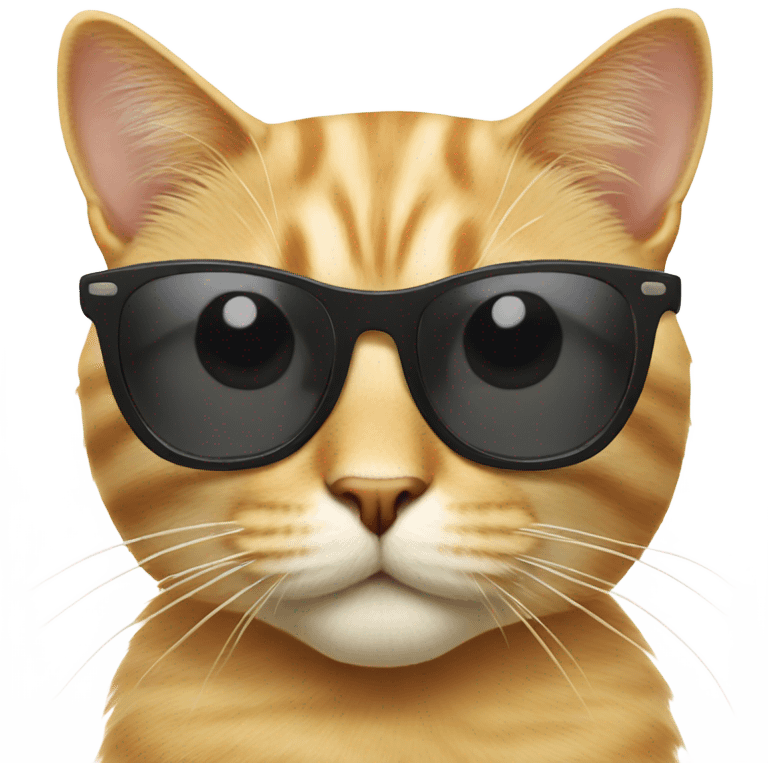 Cat with sunglasses emoji