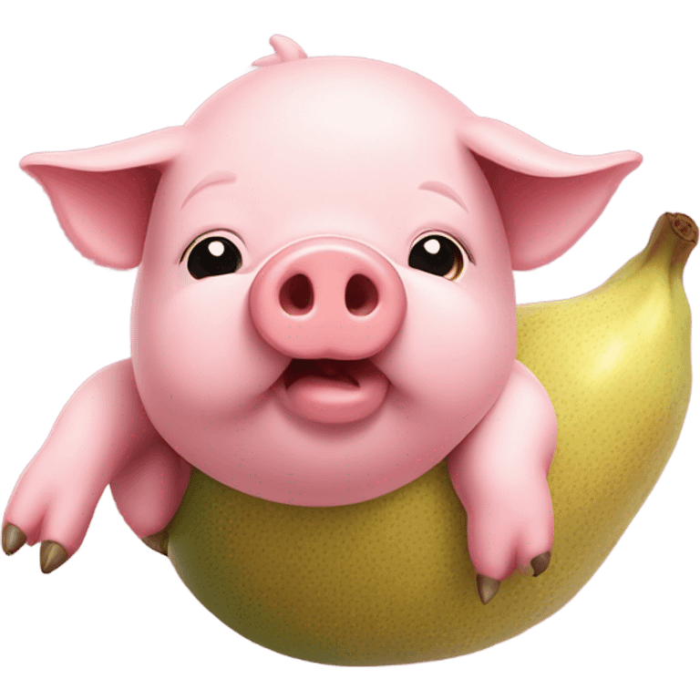 Pig on a fig emoji