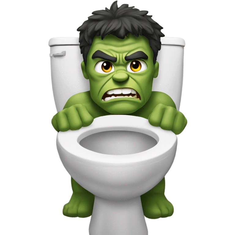 Hulk in a toilet emoji