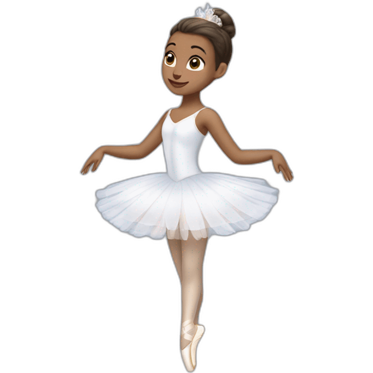 ballerina dressed like Odette from Swan Lake emoji