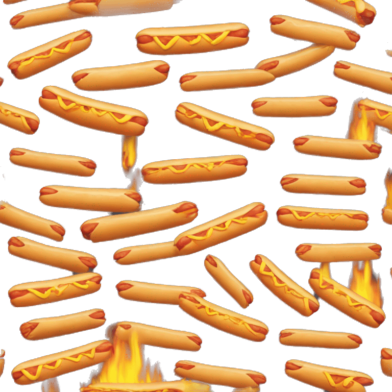 Hot dog with fire on top emoji