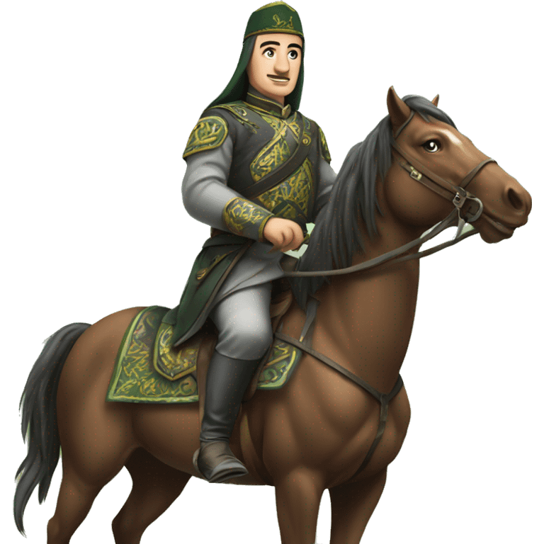 Salavat Yulayev Bashkir on horseback  emoji