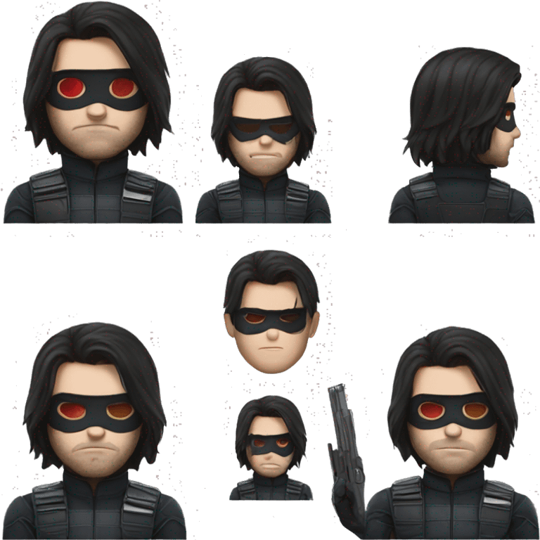 The winter soldier from marvel  emoji