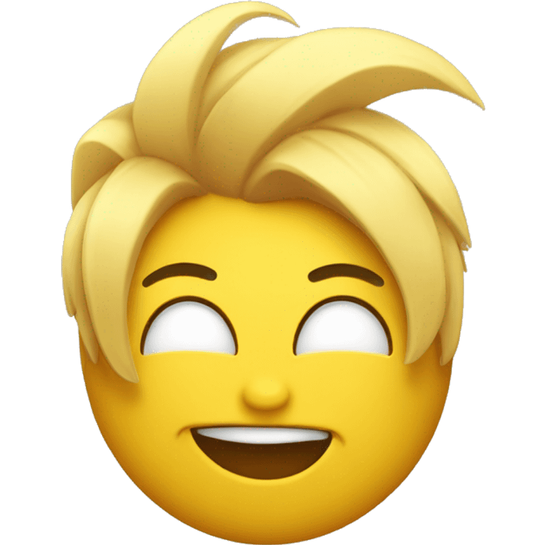 Yellow emoji with lashes winking  emoji