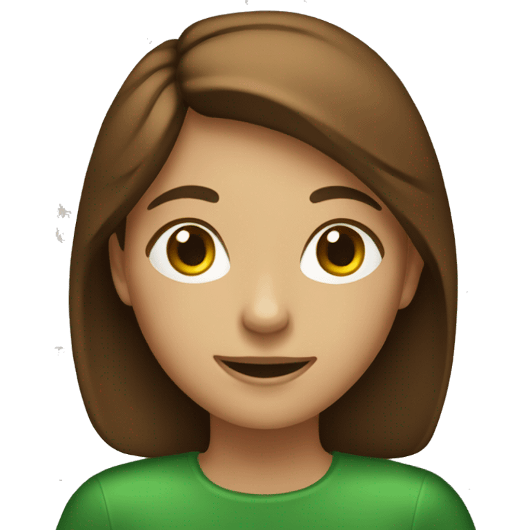 a girl with brown hair celebrates christmas emoji