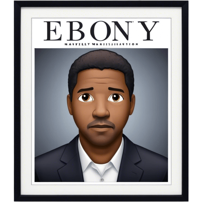  Magazine “Ebony” with denzel Washington on the cover  emoji