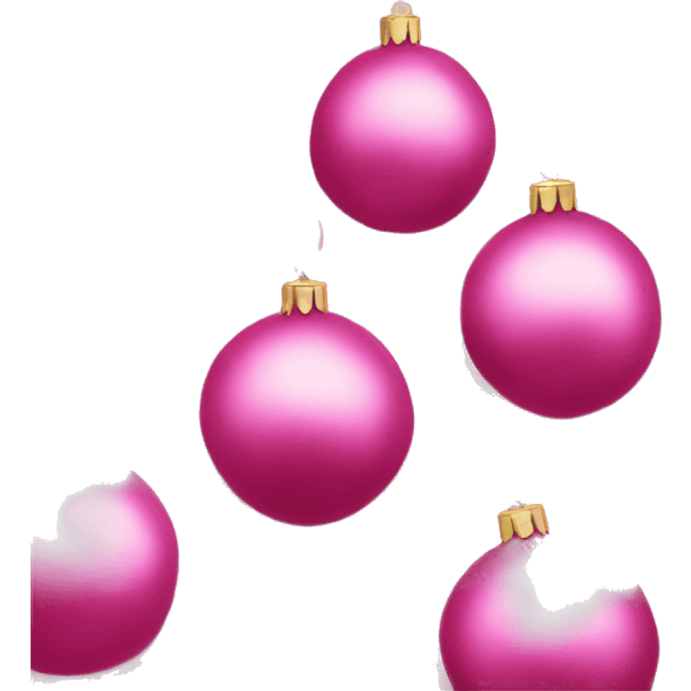 Christmas decorations pink emoji