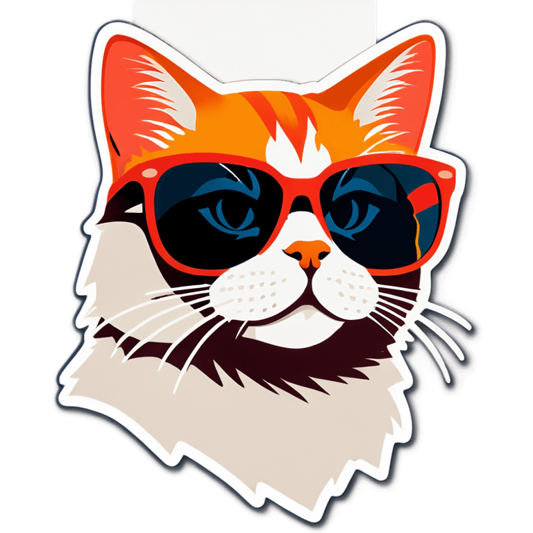 Cat with sunglasses emoji