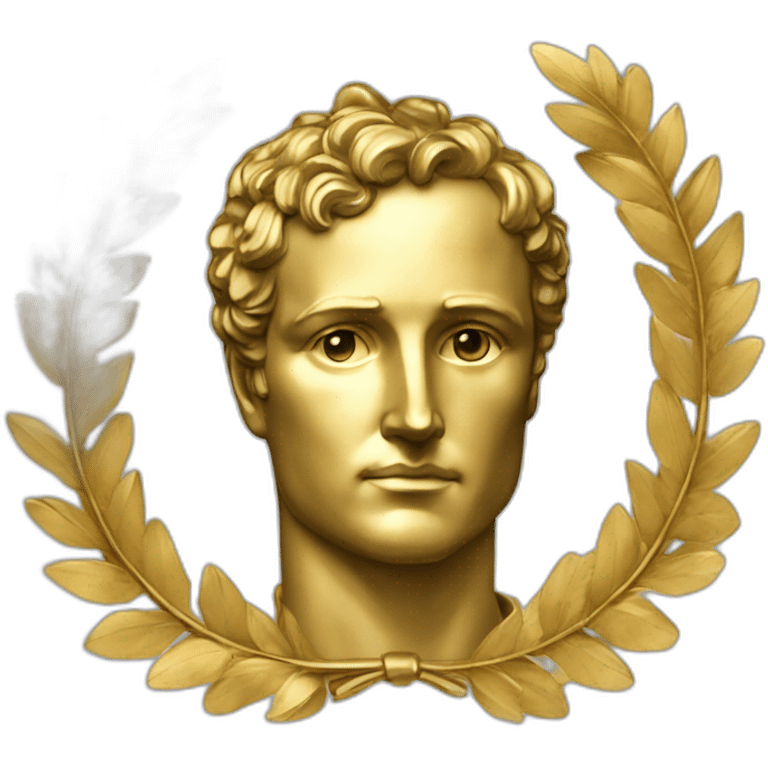 Laurel wreath napoleon golden statue emoji