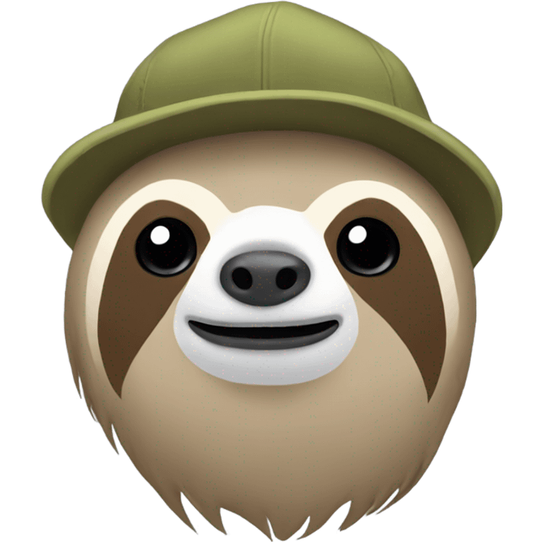 Sloth in a cap emoji