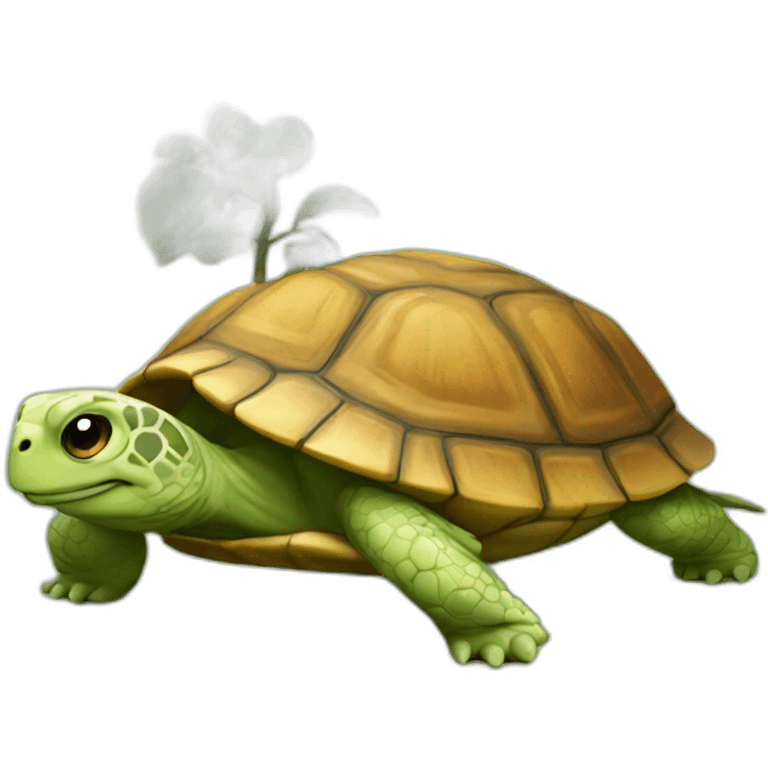 Chat sur tortue emoji