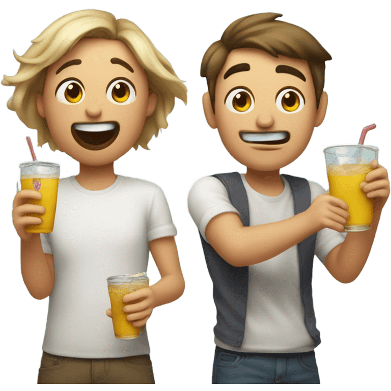 2 drunk friends emoji