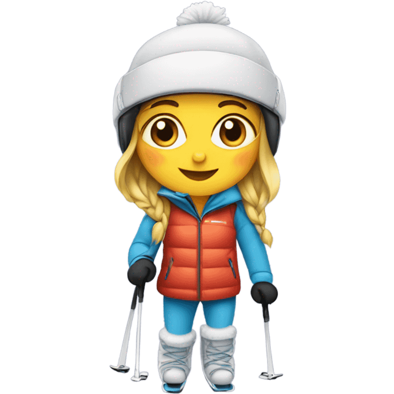 Skiier girl emoji