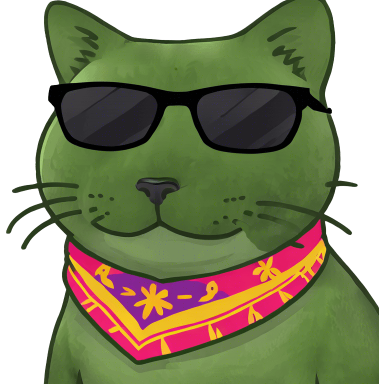 Cat with sunglasses emoji