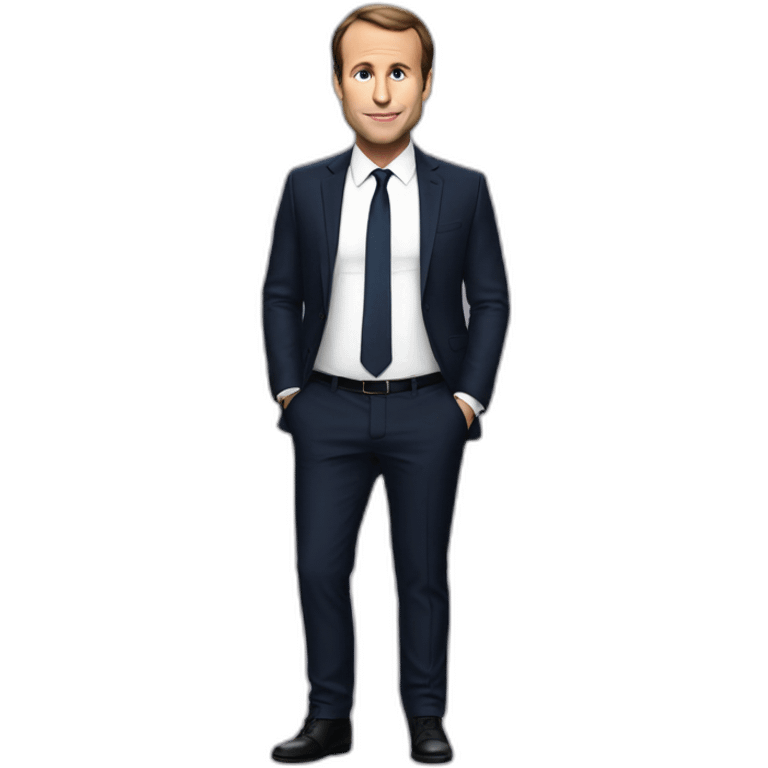 Macron pregnant emoji