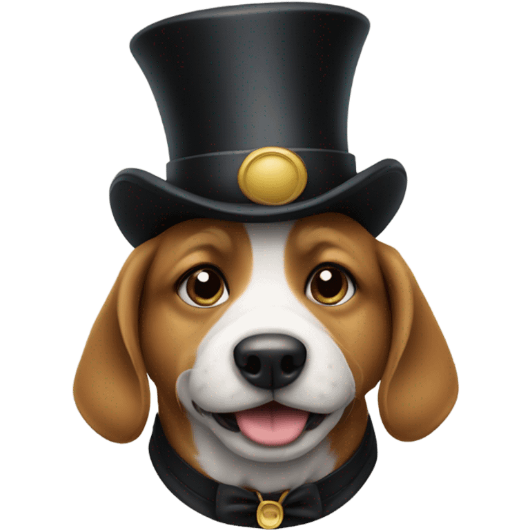 Dog with tophat emoji