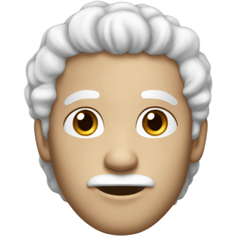 a man with curly black hair white skin  emoji