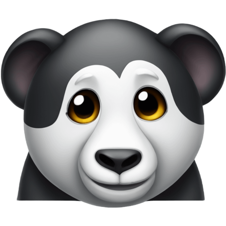 A panda pretending to be an elephant emoji