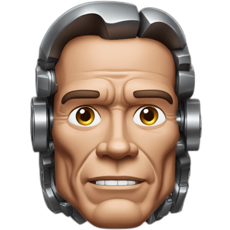 Arnold Schwarzenegger as a robot emoji