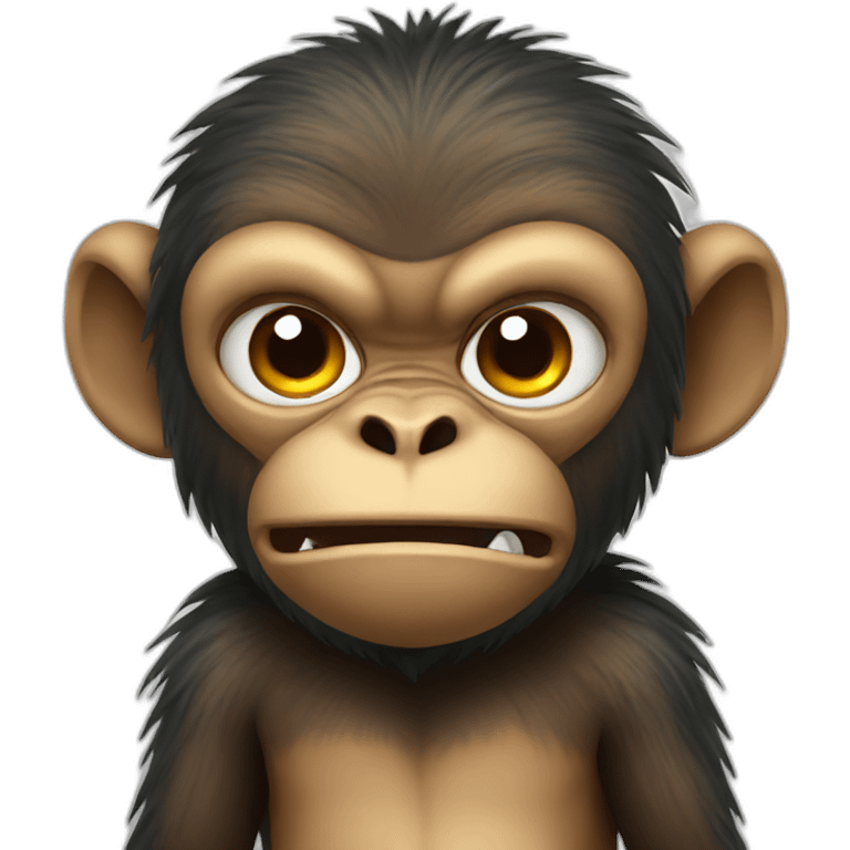 Cute angry monkey emoji