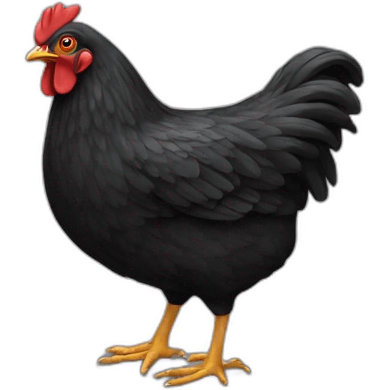 Schwarzes huhn emoji