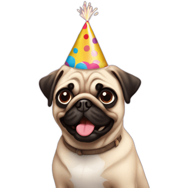 pug birthday emoji