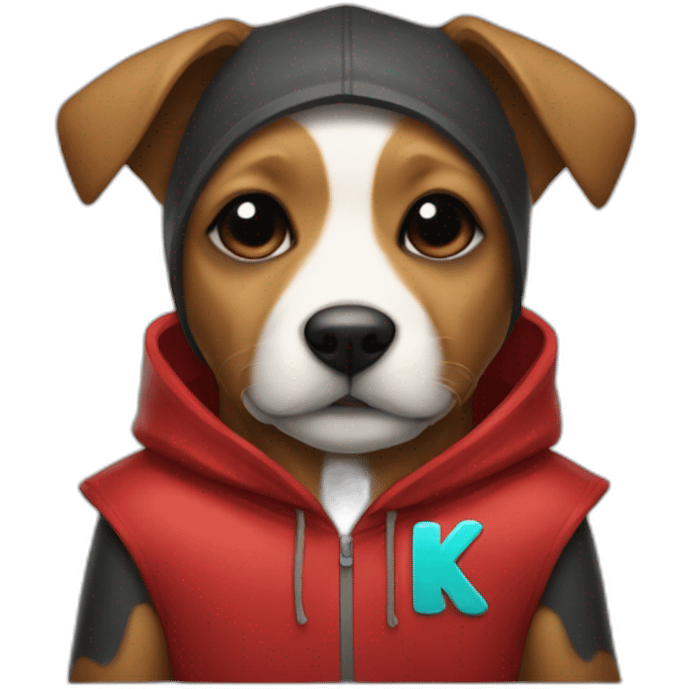 puppy player with a red k9 hood emoji