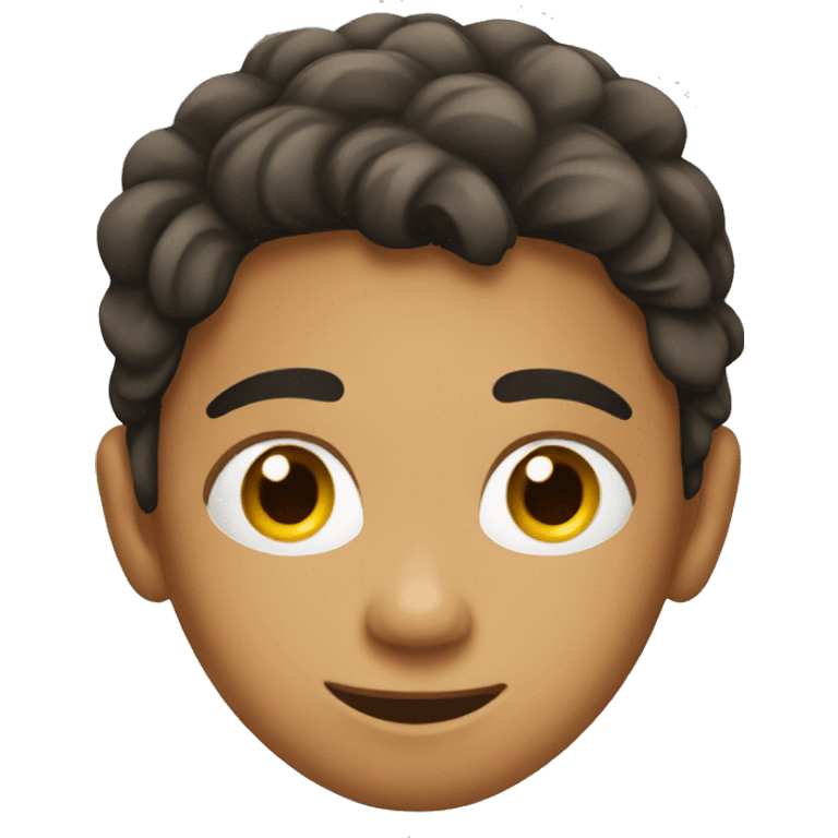 Young latino boy playing soccer emoji