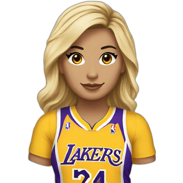 demi lovato with yellow lakers jersey emoji