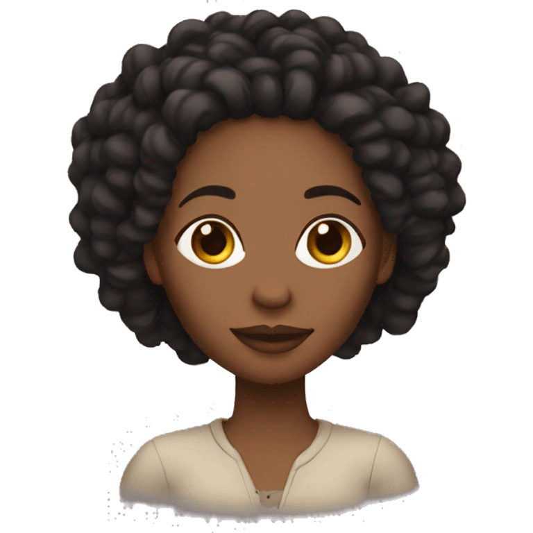 Black woman with locs emoji