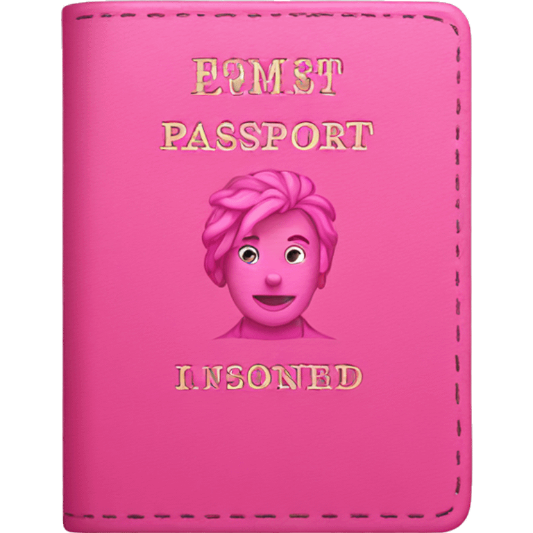 pink passport emoji