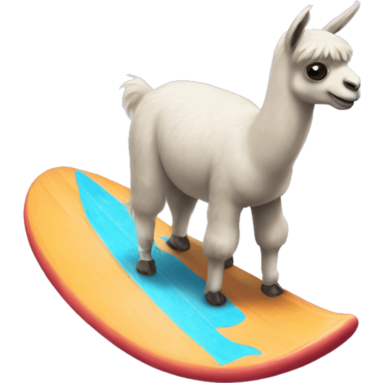 Llama surfing emoji