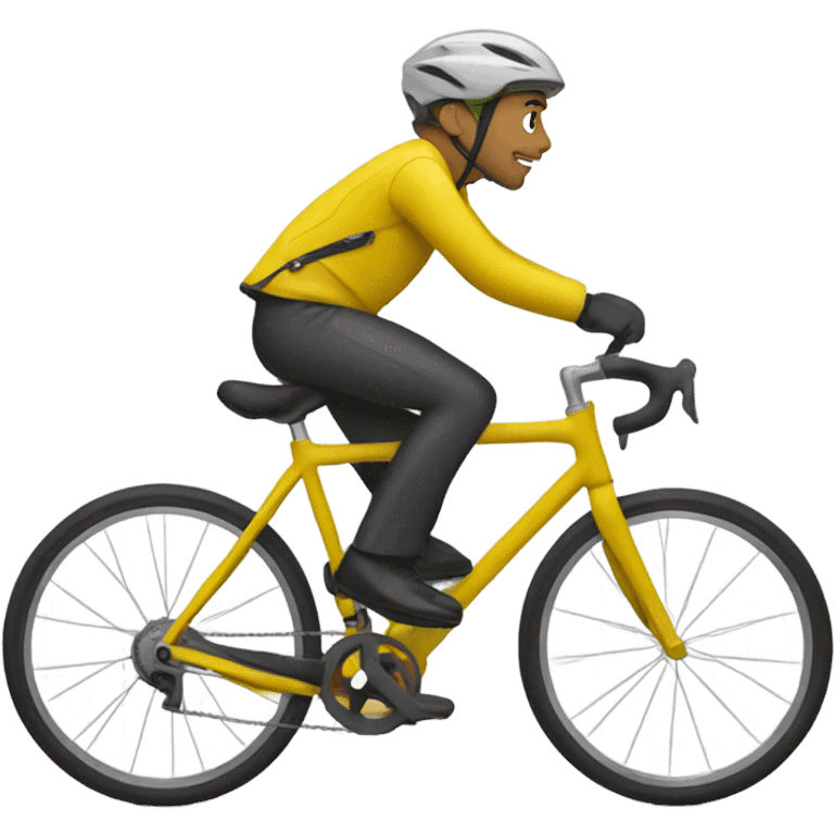 Bike with a yellow jacket emoji