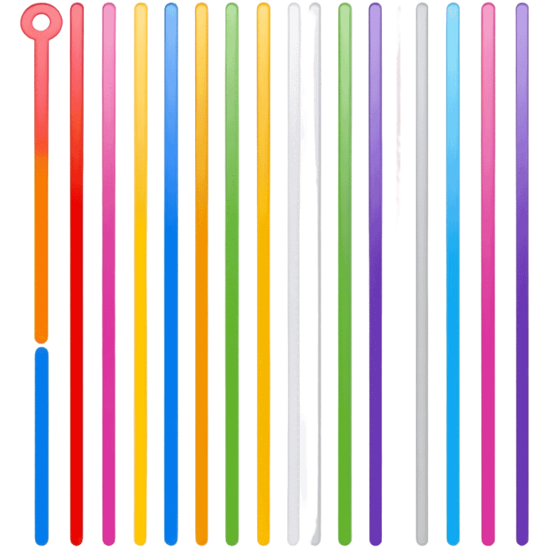 Vertical different coloured lines of numbers representing lines of computed code. emoji