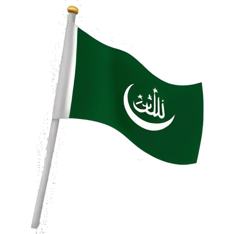 Islamic flag,use use black background and"a ilaha illallah muhammadur rasulullah" in arabic this is in the middle of the flag emoji