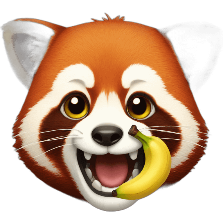 red panda with banana crying emoji