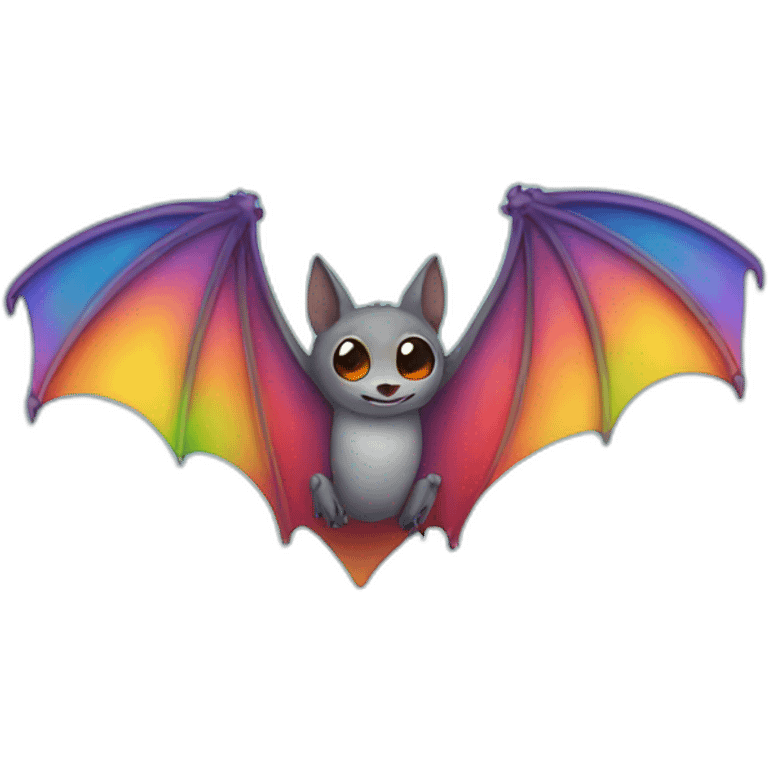 rainbow bat emoji