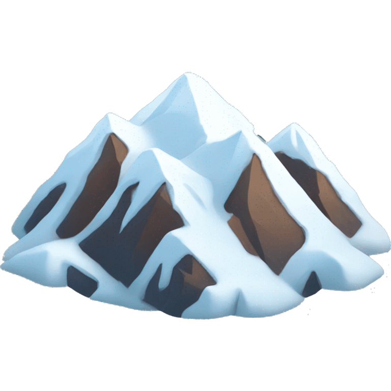 snow capped mountain with three stars emoji