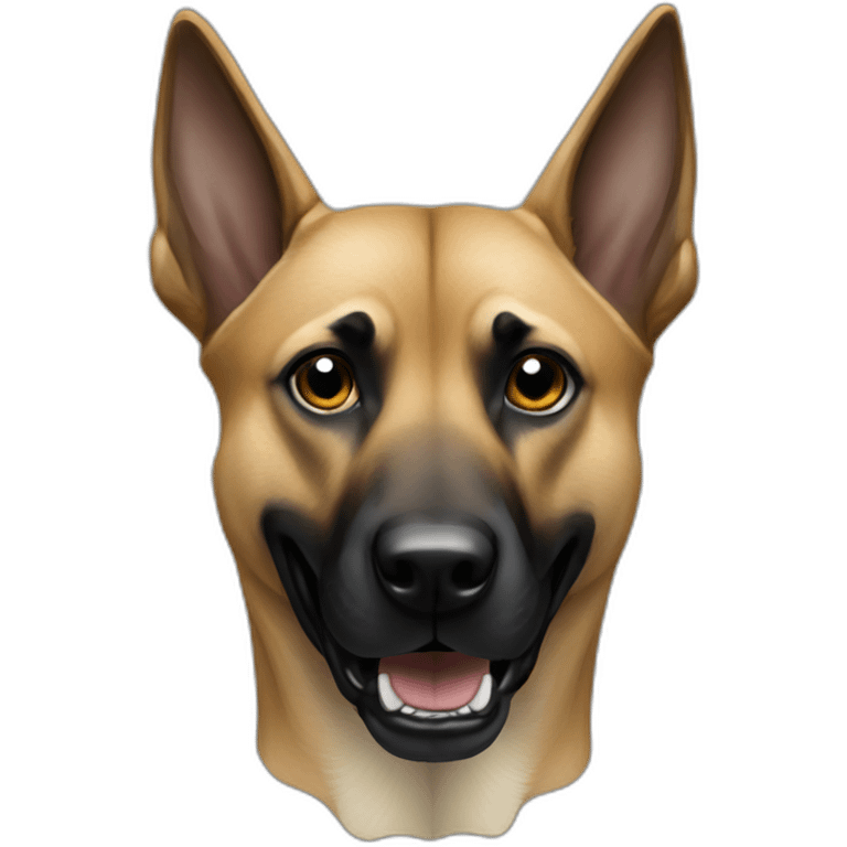 malinois dog wearing ghost face emoji