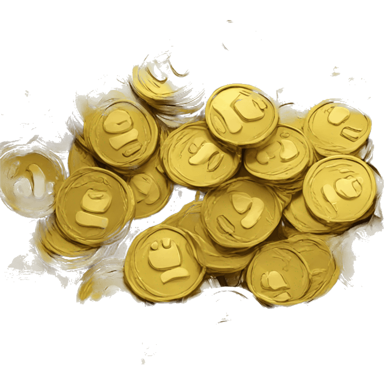 gold coin shows muscle emoji