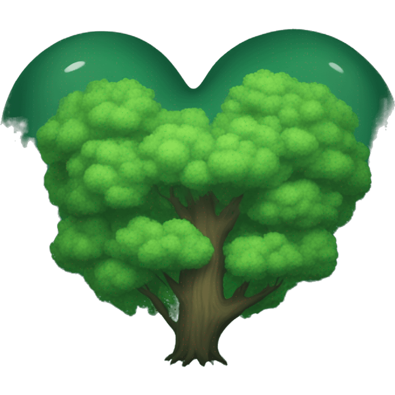 Forest green heart emoji