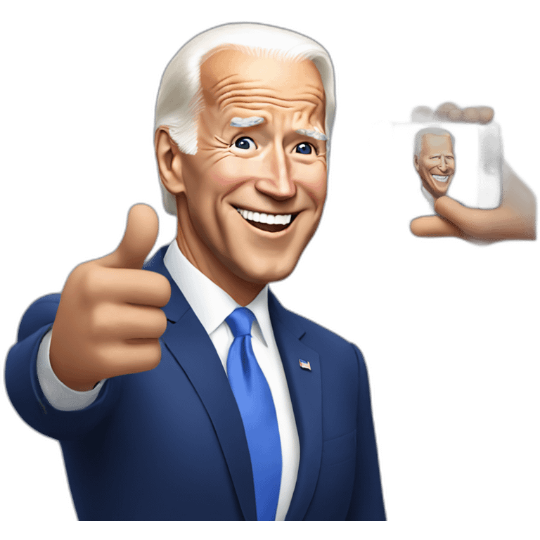 JOE BIDEN TAKING SELFIE emoji