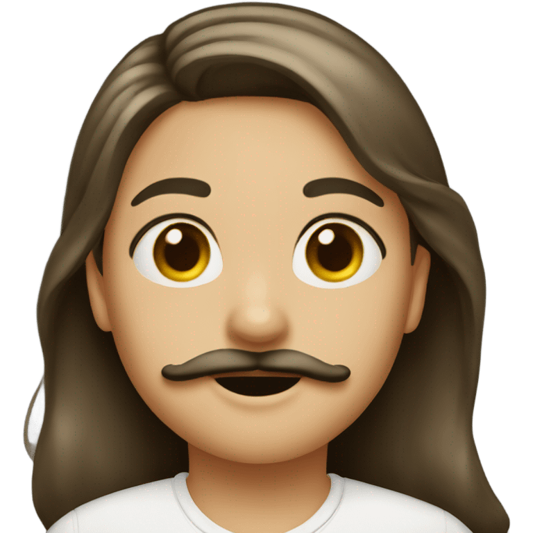 a girl’s mustache  emoji