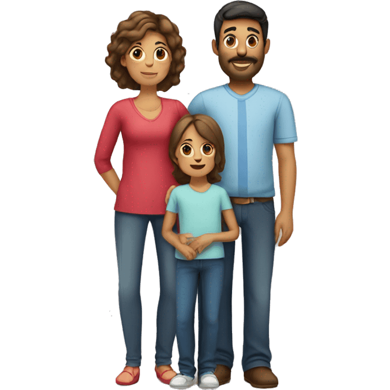 a spanish family with 2 parents and 2 children emoji