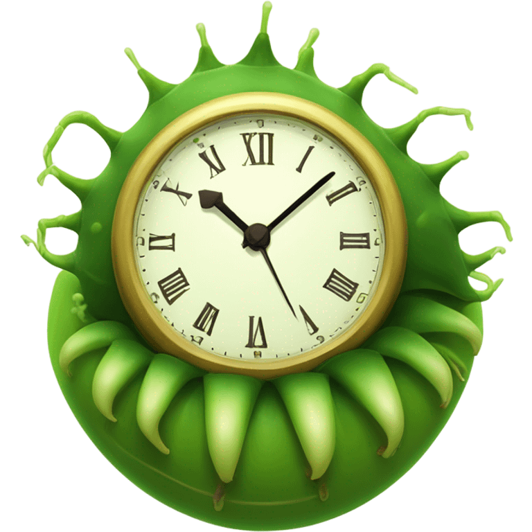 Venus flytrap clock emoji