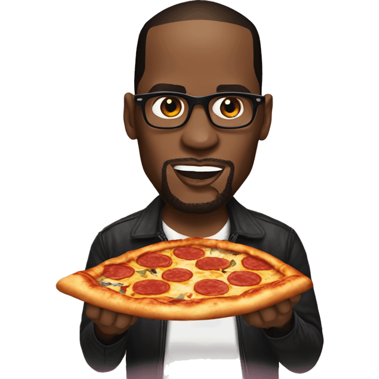 R Kelly eating a pizza  emoji