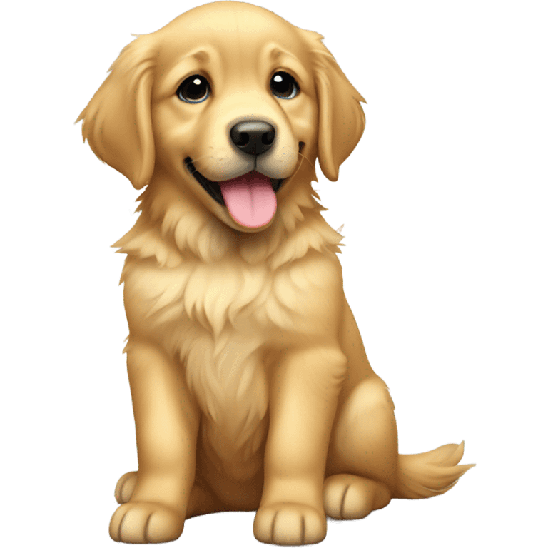 baby golden retriever  emoji